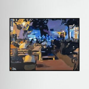 Ibiza Town Night (Quality canvas prints)
